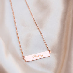 Engravable Bar Necklace