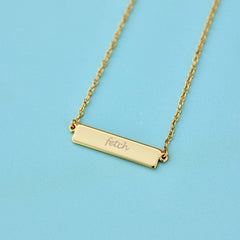 Engravable Bar Necklace