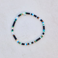 Men's Mixed Seed Bead Stretch Anklet