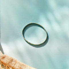 World Water Day Tile Bead Stretch Bracelet