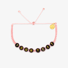 Black Alphabet Bead Bracelet