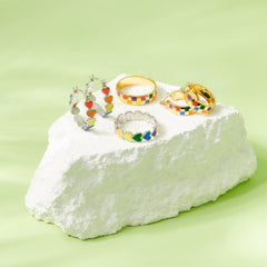 Love Enamel Heart Hoop Earrings