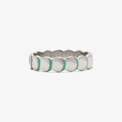 Scallop Enamel Ring Band