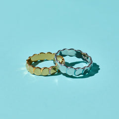 Scallop Enamel Ring Band