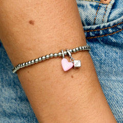 Harper Enamel Puffy Heart Charm