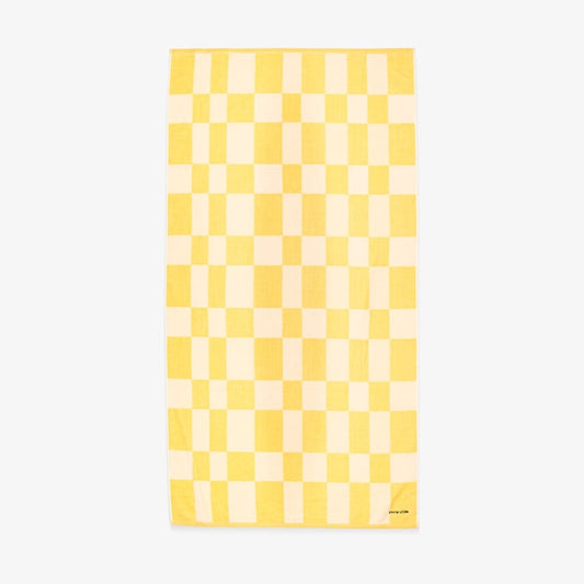 Yellow & White Checkerboard Towel