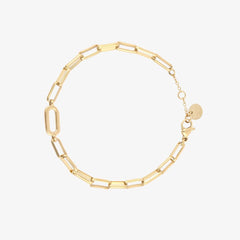 Initial Paperclip Chain Bracelet