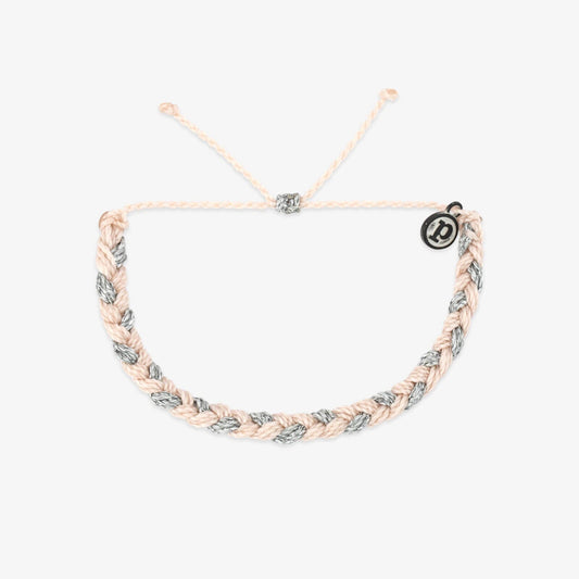 Metallic Blush Braided Bracelet