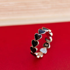 Mood Love Hearts Band Ring