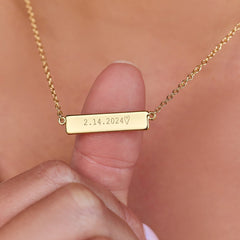 Engravable Bar Necklace