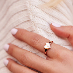 Engravable One Heart Ring