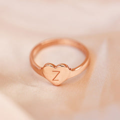 Engravable One Heart Ring