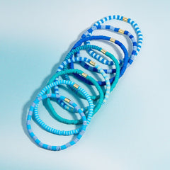 Out to Sea Vinyl Stretch Bracelet Set of 8