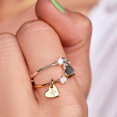 Demi-Fine Engravable Heart Ring