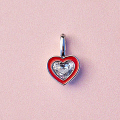 Harper Stone & Enamel Heart Charm