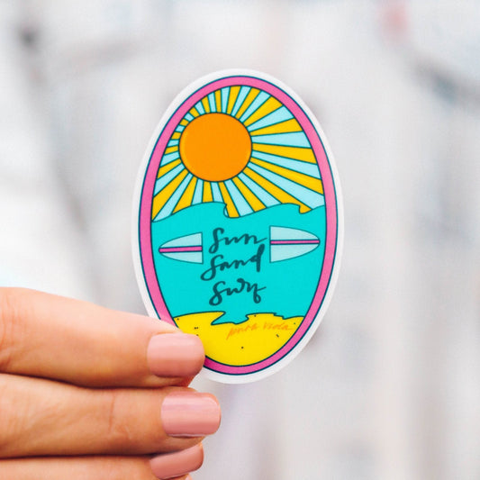Sun Sand Surf Sticker