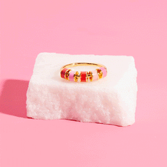 Enamel Bead Fidget Ring