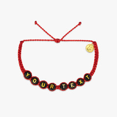 Black Alphabet Bead Bracelet