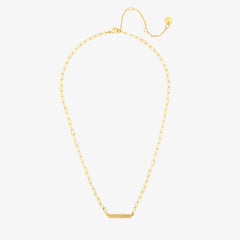 Engravable Paperclip Chain Bar Necklace