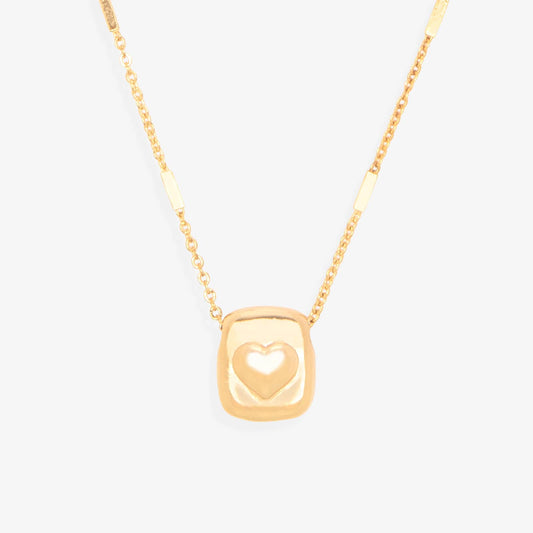 Puffy Heart Pendant Necklace
