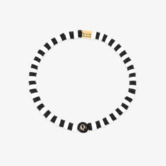 Black and White Alphabet Stretch Bracelet