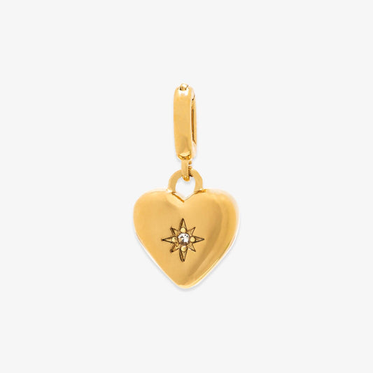 Harper Starburst Heart Charm
