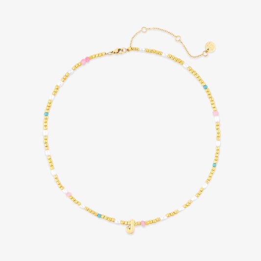 Initial Pearl & Seed Bead Choker