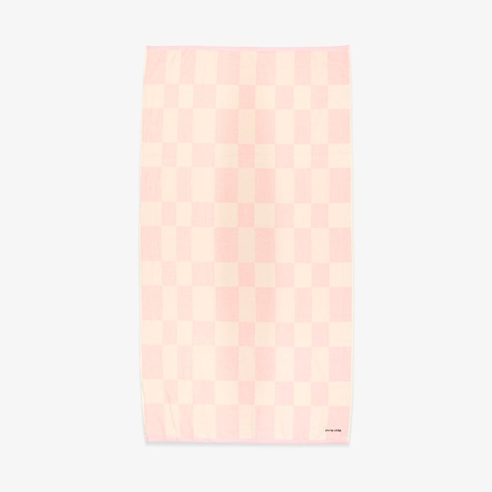 Pink & White Checkerboard Towel