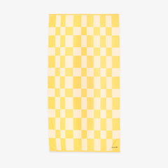 Yellow & White Checkerboard Towel