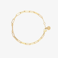 Initial Paperclip Chain Bracelet