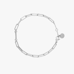 Initial Paperclip Chain Bracelet