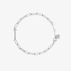 Initial Paperclip Chain Bracelet