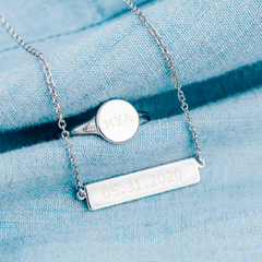 Engravable Bar Necklace