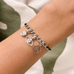 Harper Curb Chain String Bracelet